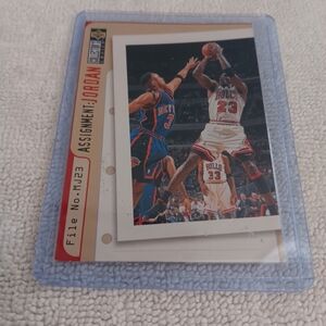 Basketball Trading Card with Blue and Red Accents